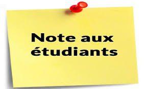 Note aux étudiants 3ème année Licence Unifiée
